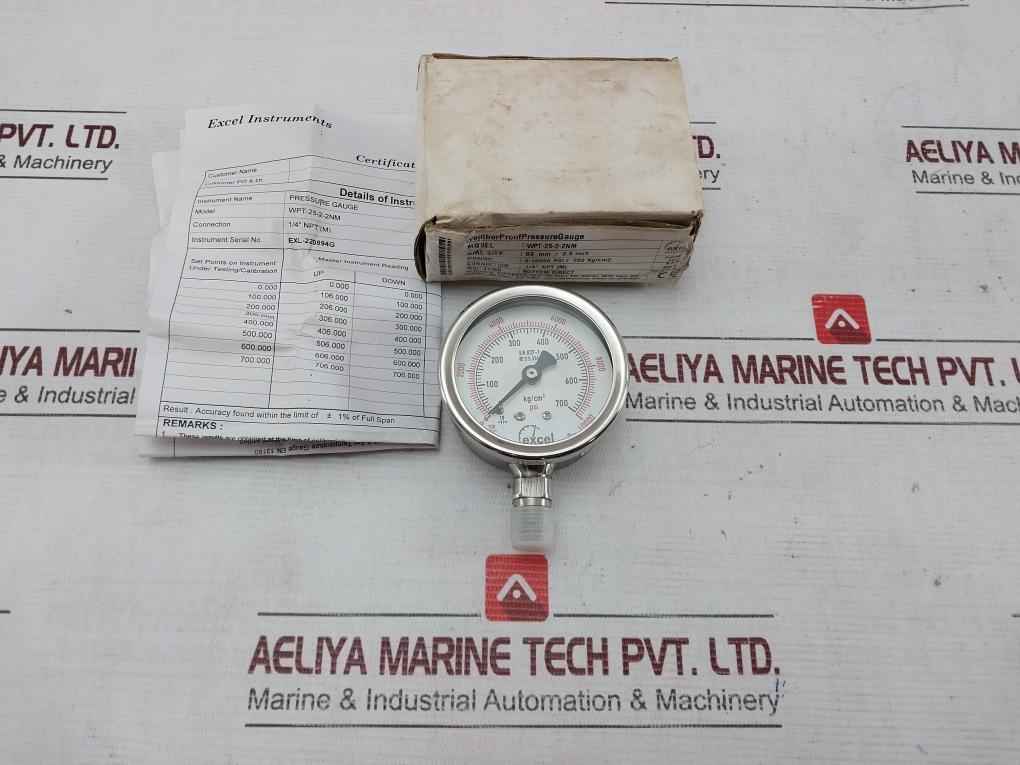 Excel En 837-1 Wpt-25-2-2Nm Digital Pressure Gauge 0-10000 Psi 63 Mm/2.5 Inch