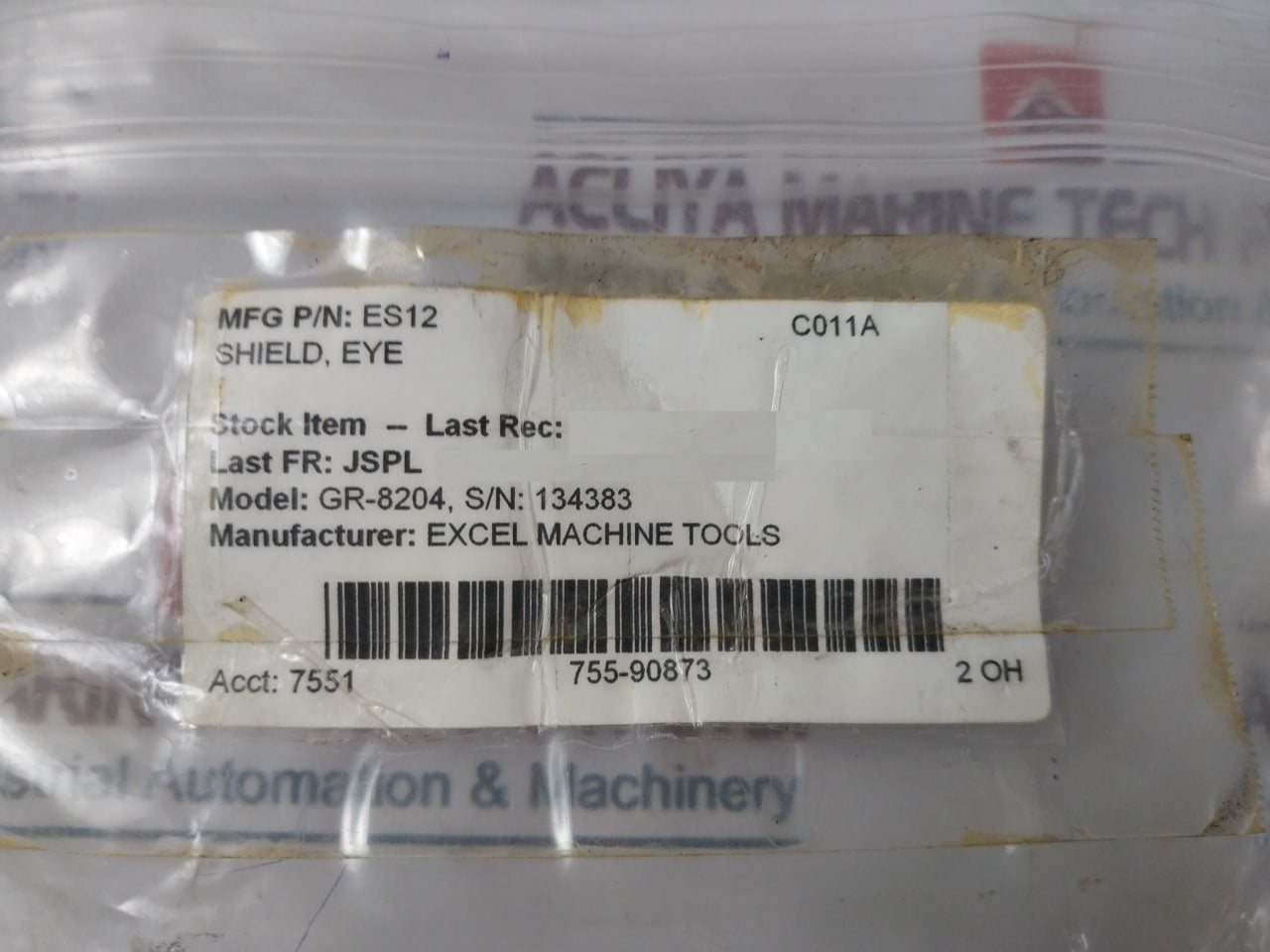 Excel Machine Tools Es12 Eyeshield Set