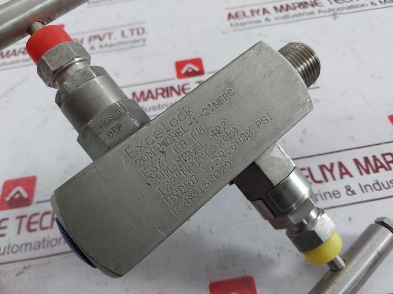 Excelock 2Vm-monel-1-2Infpc Two Valve Manifold E377 Cb Fm 6000 Psi