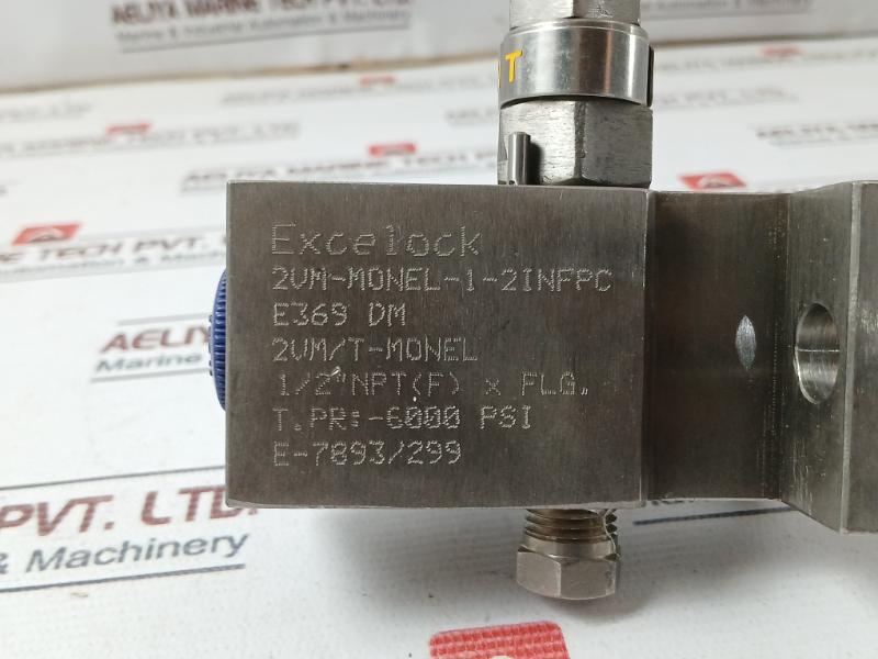 Excelock 2Vm/T-monel 2 Valve Manifolds 6000 Psi E-7893/299