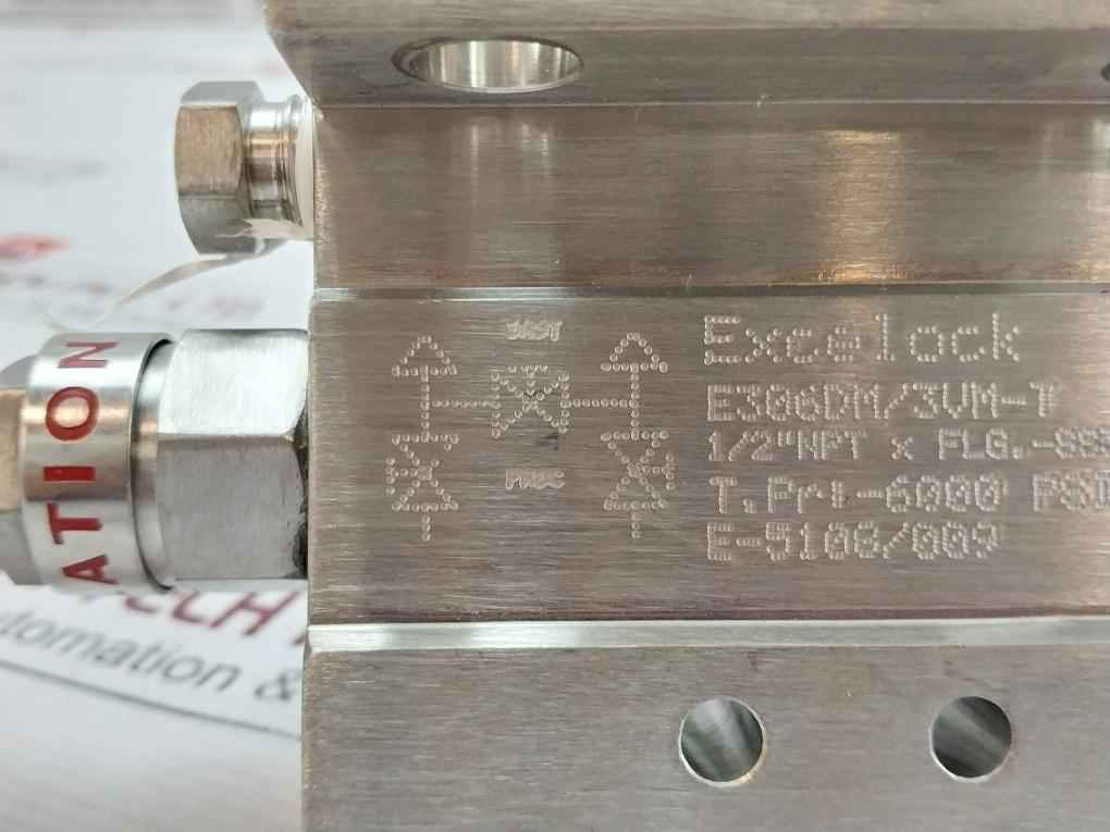 Excelock E306Dm/3Vm-t Valve Manifold 1/2"Npt X Flg.-ss316-nace 6000 Psi