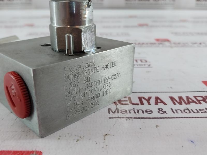 Excelock E367 Bb Two Manifold Valve 2Vm/F-hastelloy-c276 E-7690/001