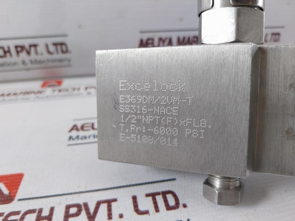 Excelock E369Dm/2Vm-t Two Valve Manifold E-5108/014 Ss316-nace