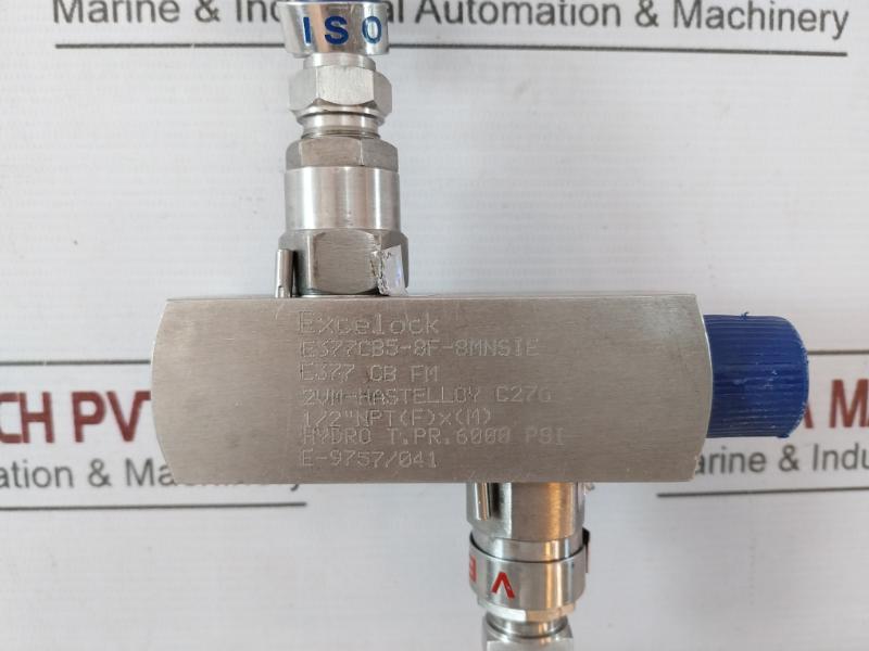 Excelock E377Cb5-8F-8Mnsie 2 Way Gauge Valve E-9757/041