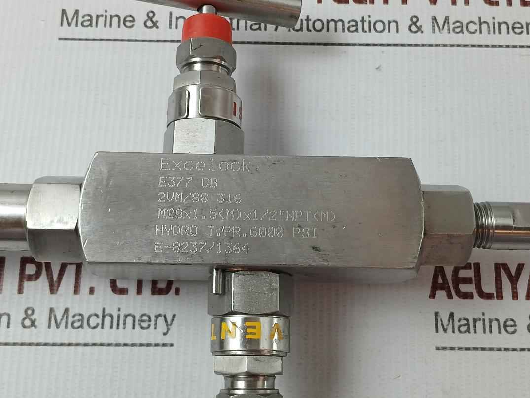 Excelock E377 Cb Valve Manifolds E-8237/1364 Hydro T.pr.6000 Psi