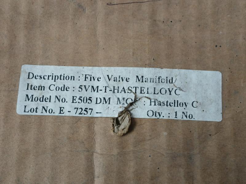 Excelock E505 Dm T-type 5-way Manifold Valve 6000 Psi E-7257/186