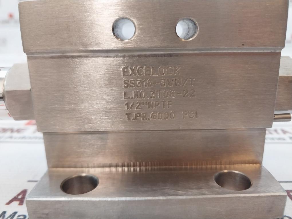 Excelock Ss316-3Wm/T Valve Manifold 6000 Psi