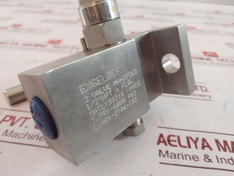 Excelock Ss316-nace Two Valve Manifold E4224 -6000 Psi