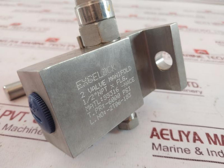 Excelock Ss316-nace Two Valve Manifold E4224 -6000 Psi