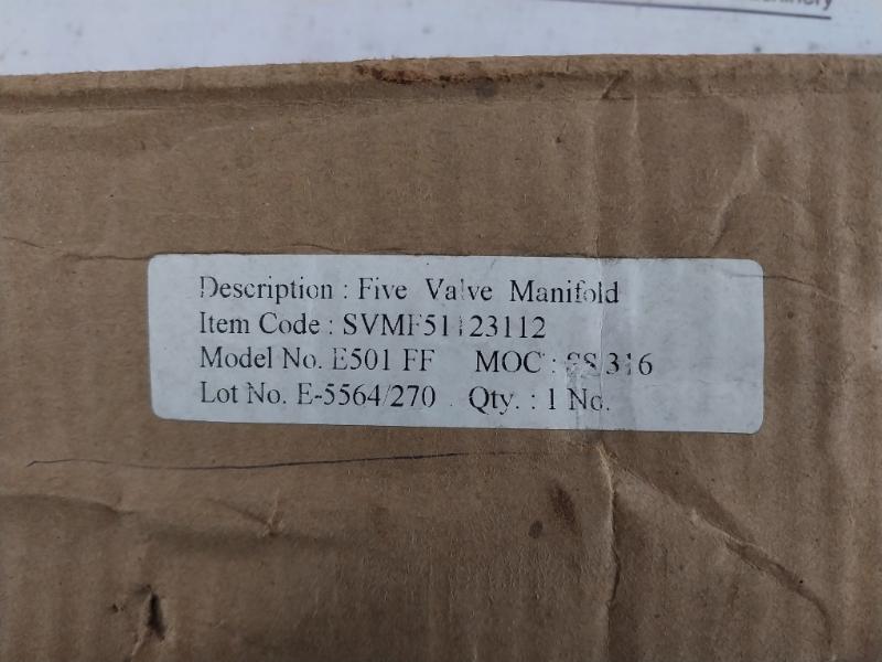 Excelock Svmf51123112 Five Valve Manifold E501 Ff Ss 316