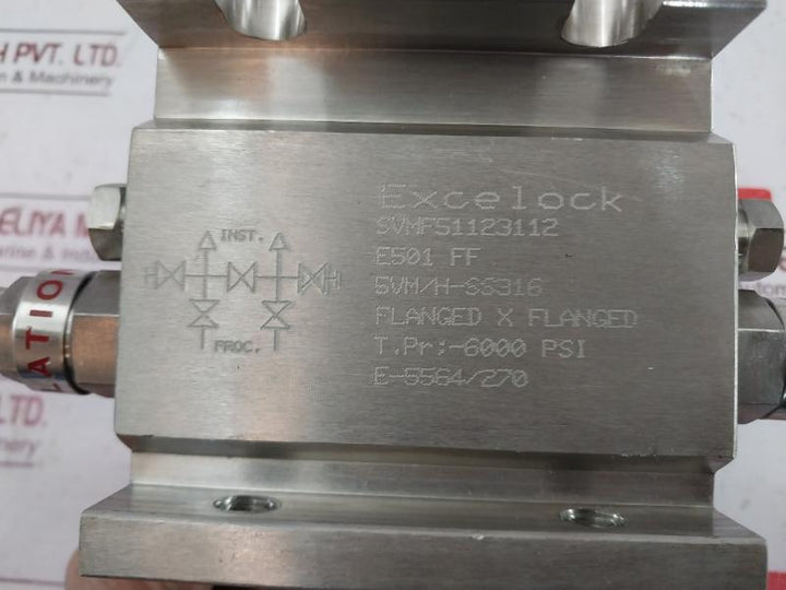 Excelock Svmf51123112 Five Valve Manifold E501 Ff Ss 316