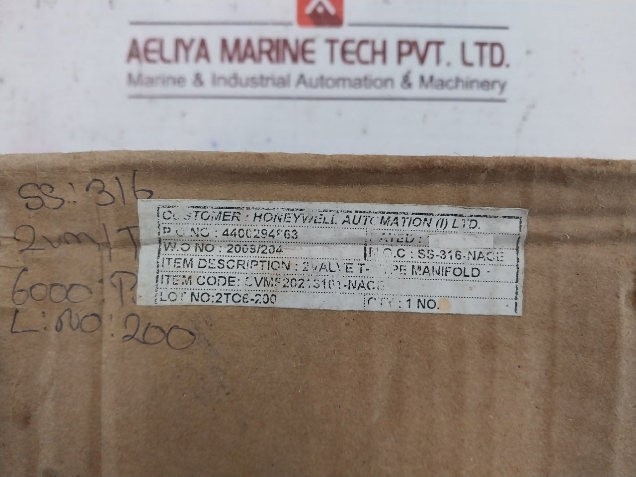 Excelock Ss316-nace Two Valve Manifold E4224 -6000 Psi