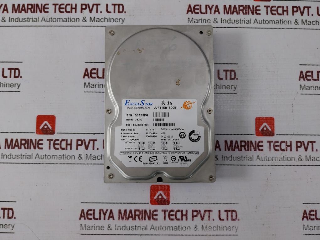 Excelstor Jupiter J8080 80Gb Hard Drive 490/600Ma P210A8Ba Ata