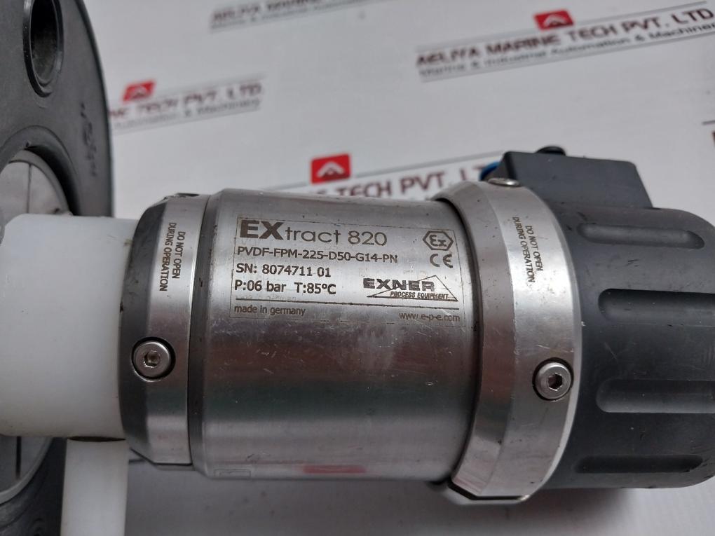 Exner Extract 820 Pneumatic Retractable Probe Housing 06Bar 85C Pn16 Dn50