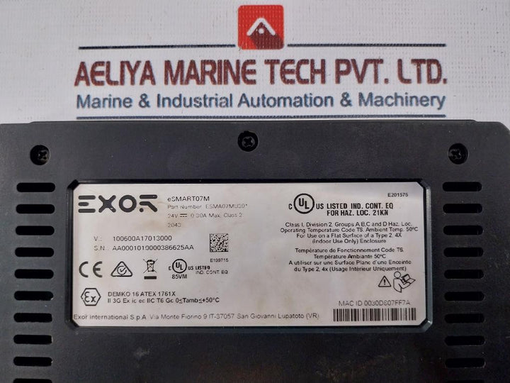 Exor Esma07mu301 Industrial Touch Panel Class 2