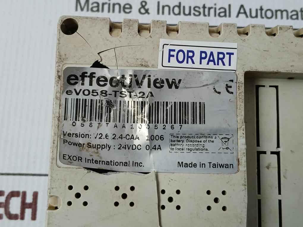 Exor Ev058-tst-2A Digital Display Operator Panel 24Vdc 0.4A (Not Working)