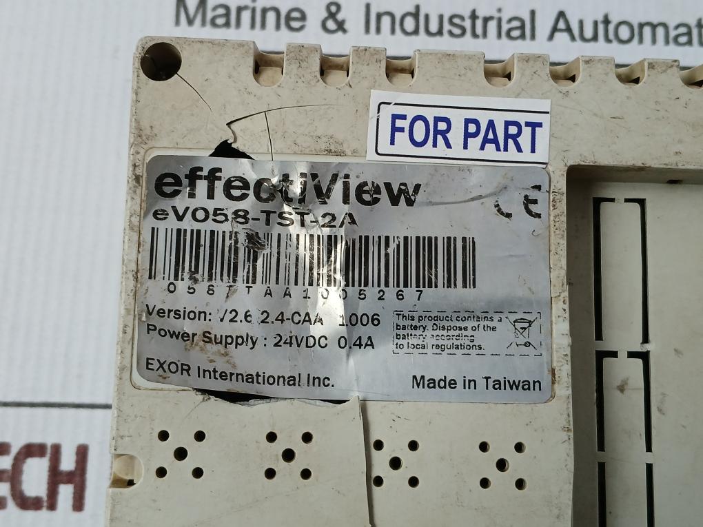 Exor Ev058-tst-2A Digital Display Operator Panel 24Vdc 0.4A (Not Working)