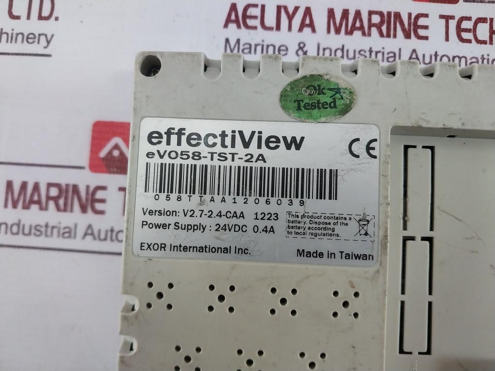 Exor Ev058-tst-2A Hmi Digital Display Operator Panel 058Ttaa1206039 24Vdc 0.4A