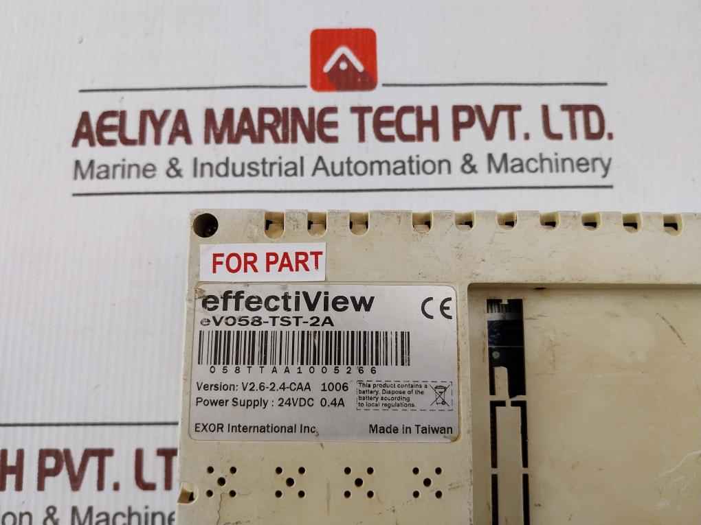Exor Ev058-tst-2A Operator Interface 24Vdc 0.4A V2.6-2.4-caa 1006 (Not Working)