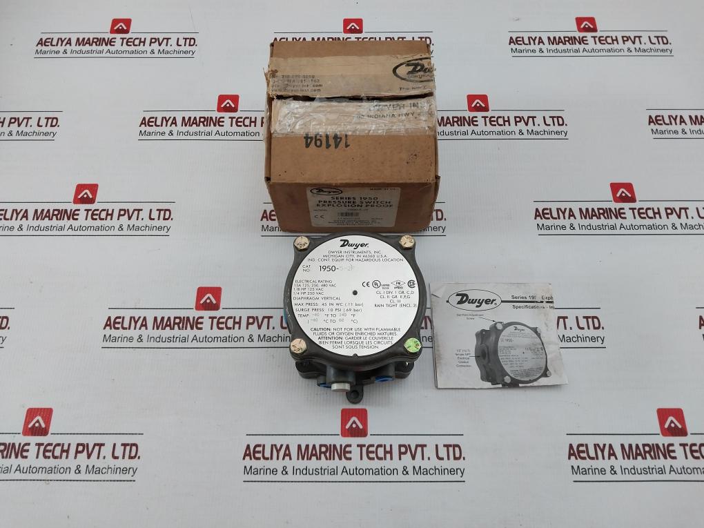 Explosion-proof Differential Pressure Switch 1950-5-2F Dwyer 10Psi