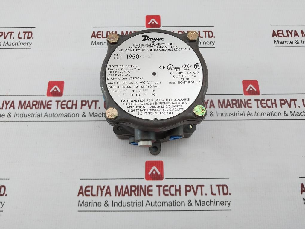 Explosion-proof Differential Pressure Switch 1950-5-2F Dwyer 10Psi