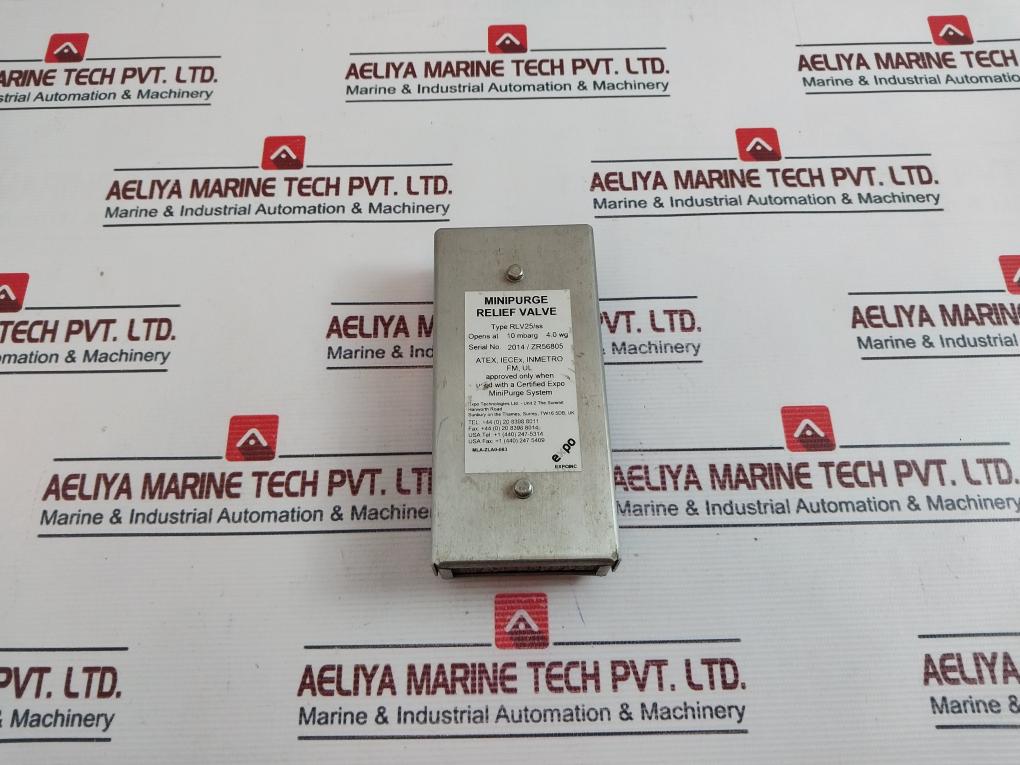 Expo Technologies Rlv25/Ss Relief Valve Mla-zla0-083