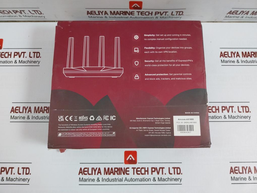 Ultra Fast Wi-fi 6 Vpn Router Set 12V---1.5A Expressvpn Aircove-ax1800