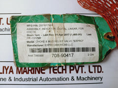 Expro Americas 2051017900 Choke & Mud Relief Valve