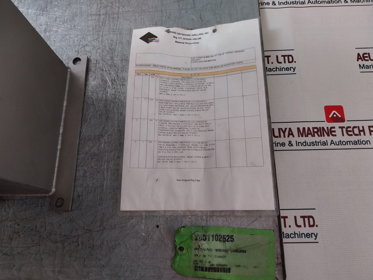 Expro 2051102525 High Pressure Unit Us15-088-h-00-02