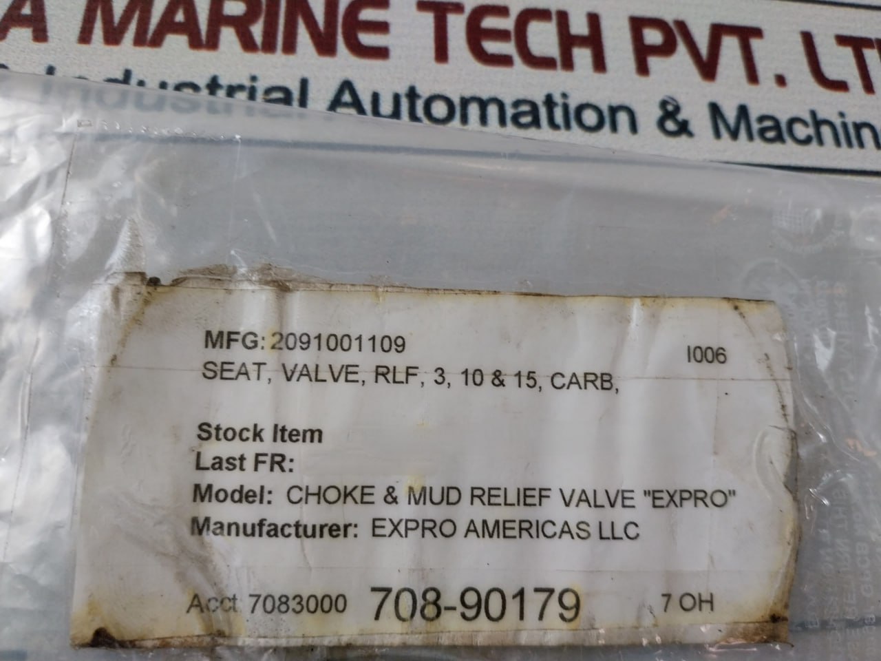 Expro 2091001109 Seat Valve