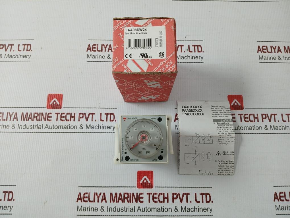 Faa08Dw24 Carlo Gavazzi 12-240Vac 1.5W Ip20 Delay On Operate Multifunction Timer