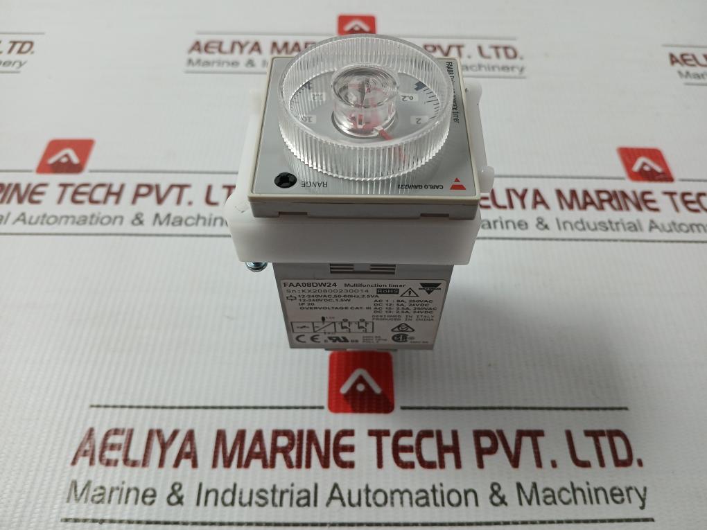 Faa08Dw24 Carlo Gavazzi Analog Time Delay Relay 50/60Hz 250Vac