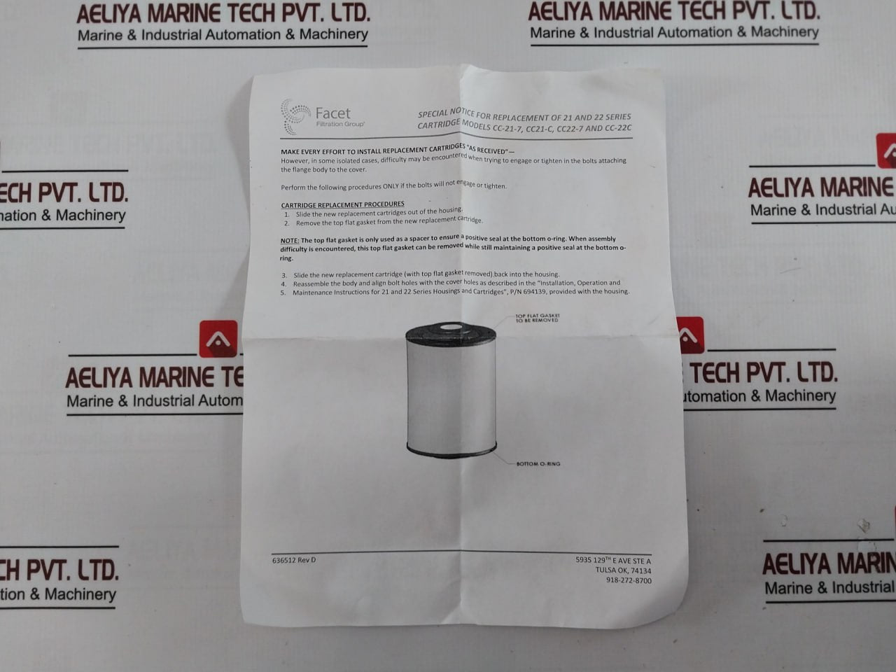 Facet Cc-21C Coalescer Separator Element Mr227263 Fbo60329