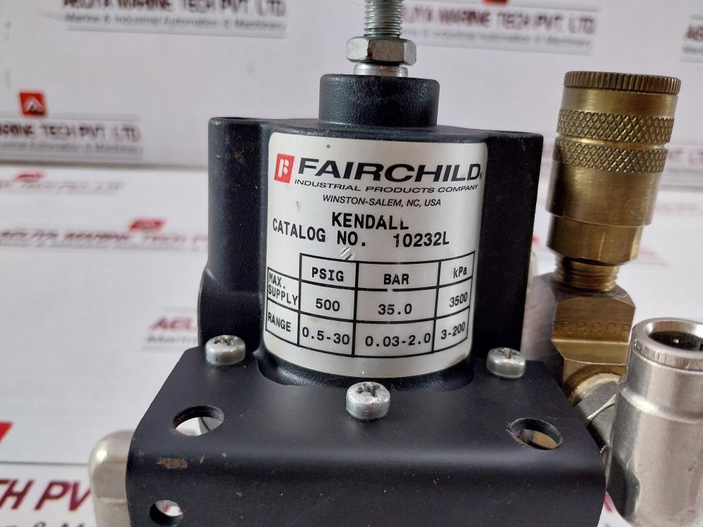 Fairchild 10232L Pressure Regulator Ed-1825 500 Psig 35.0 Bar 3500 Kpa