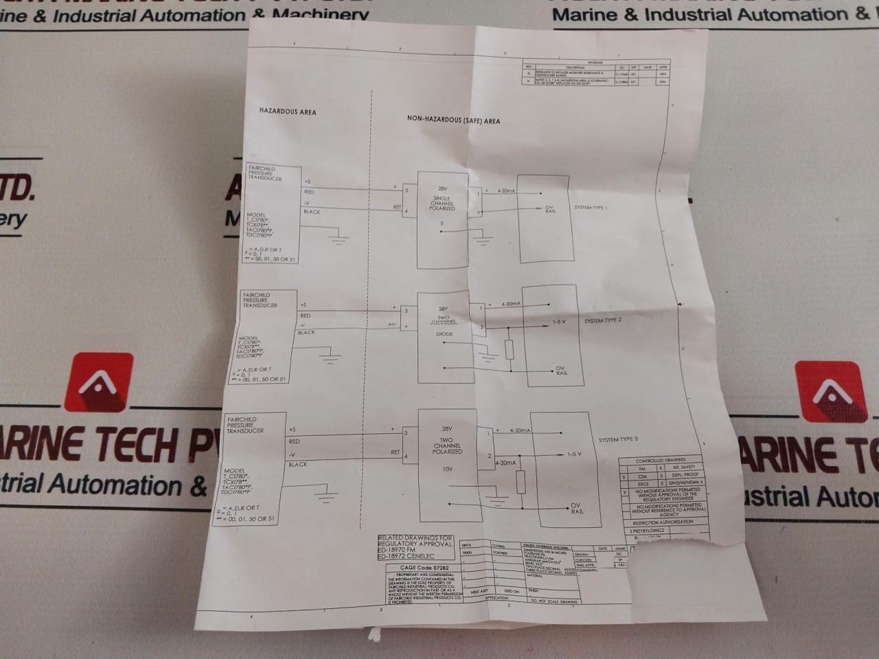 Fairchild Tcxi7800-401E Transducer 120 Psig 30 Vdc 4-20Ma
