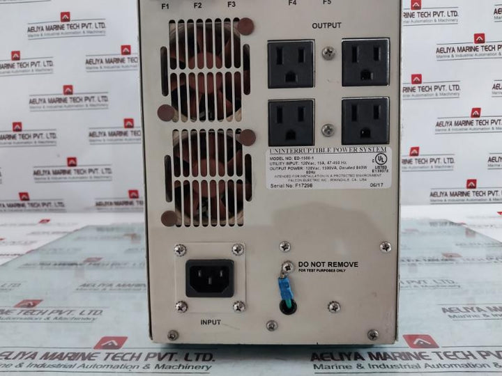 FALCON ED-1500-1 Uninterruptible Power System 15A 250V