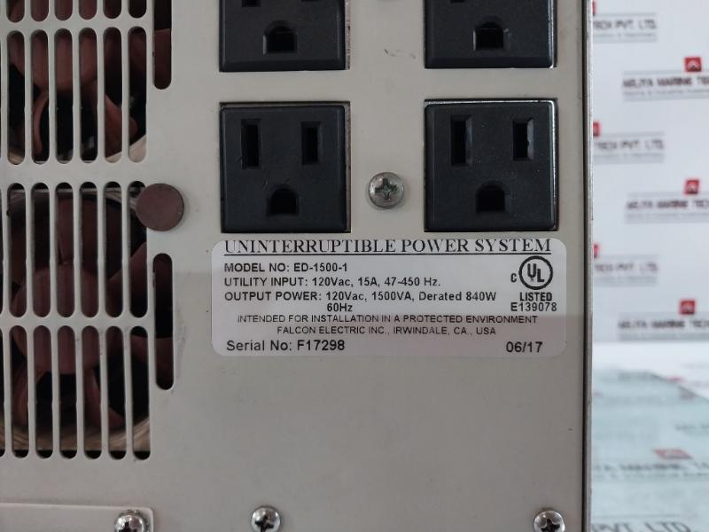 FALCON ED-1500-1 Uninterruptible Power System 15A 250V