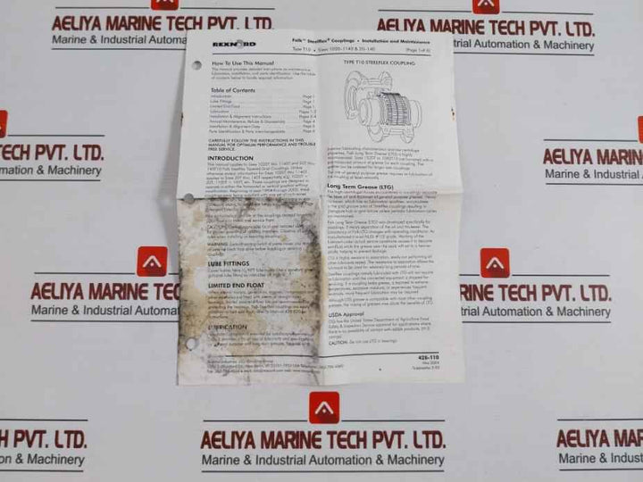 Falk 1050T10 Cover Grid Assembly Seal Kit