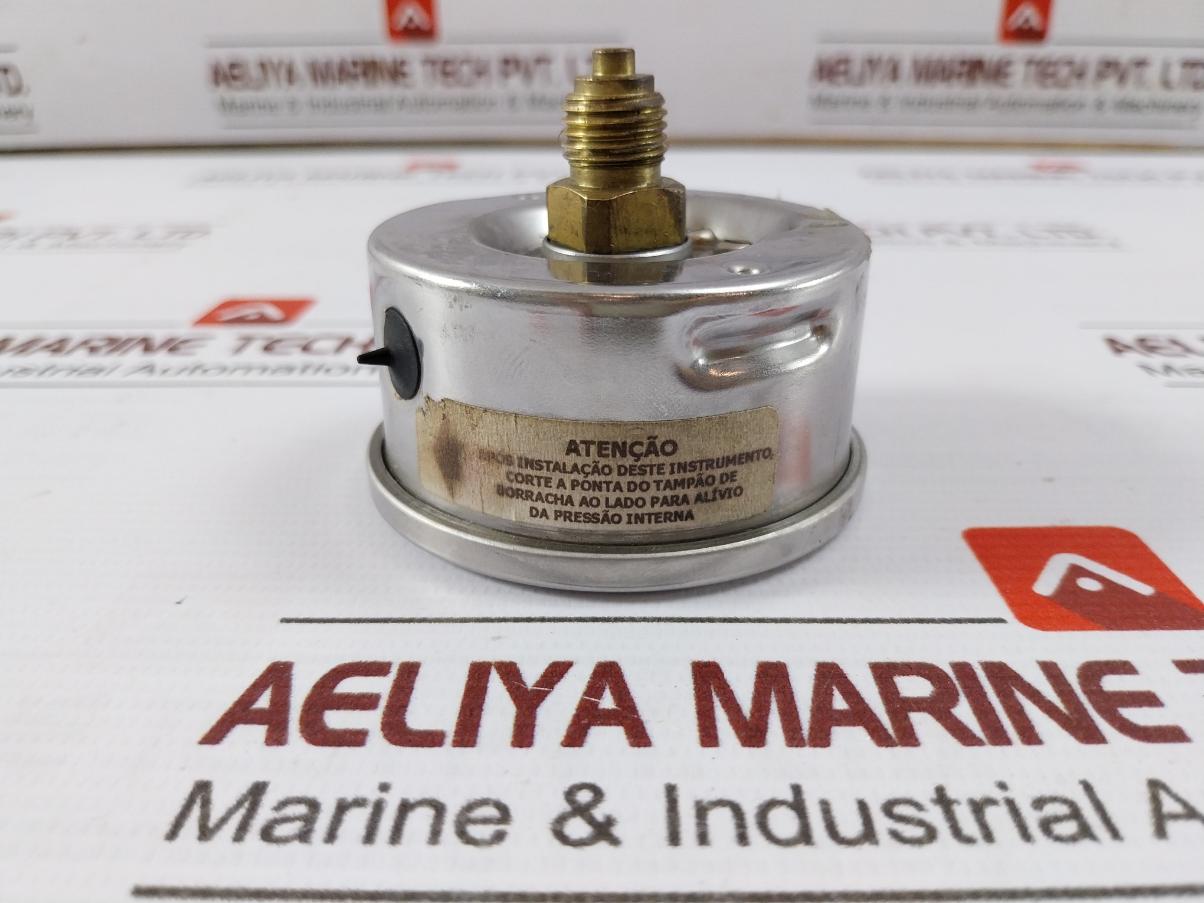 Famabras 14105-1 Manometer Pressure Gauge 0-6 Bar Stainless Steel