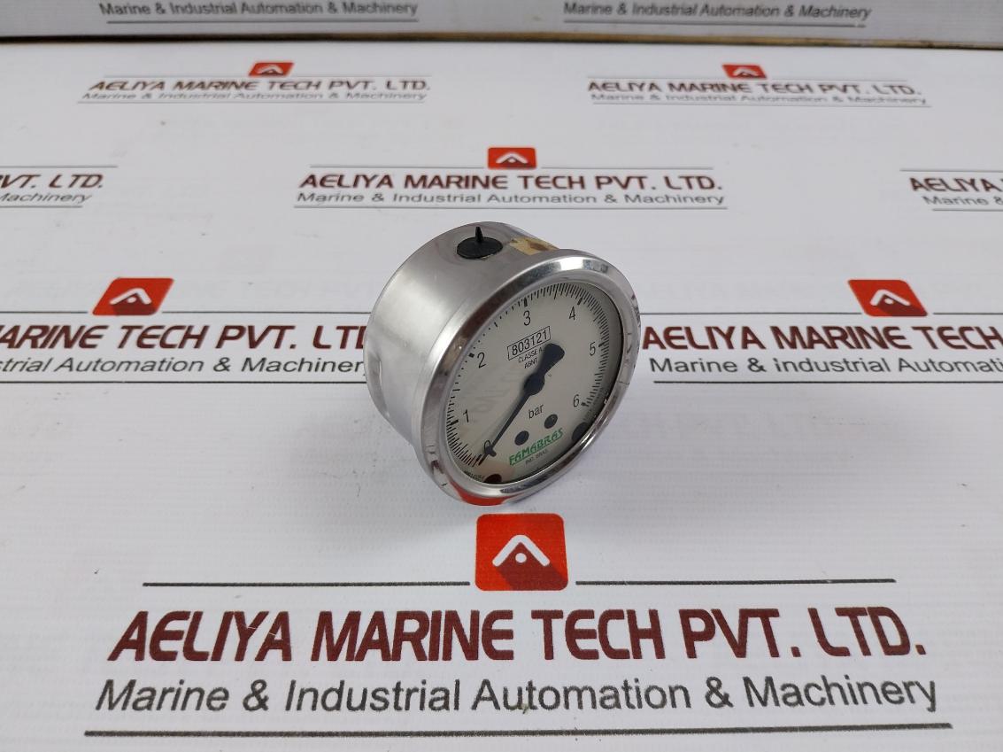 Famabras 14105-1 Manometer Pressure Gauge 0-6 Bar Stainless Steel