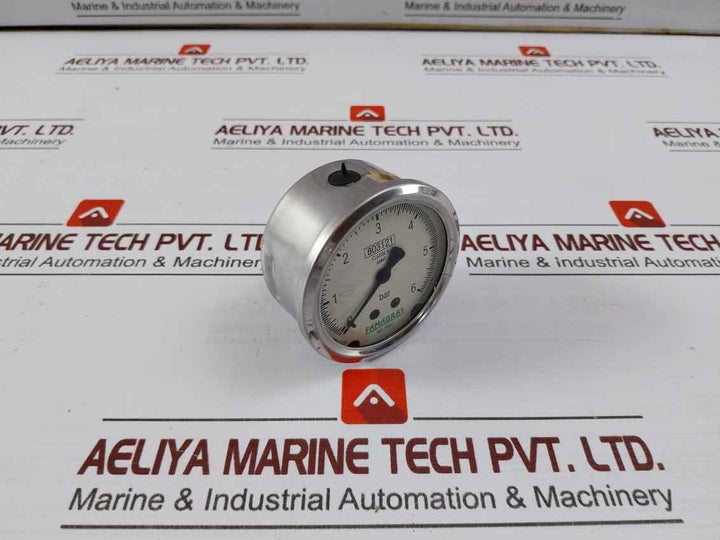 Famabras 14105-1 Manometer Pressure Gauge 0-6 Bar Stainless Steel