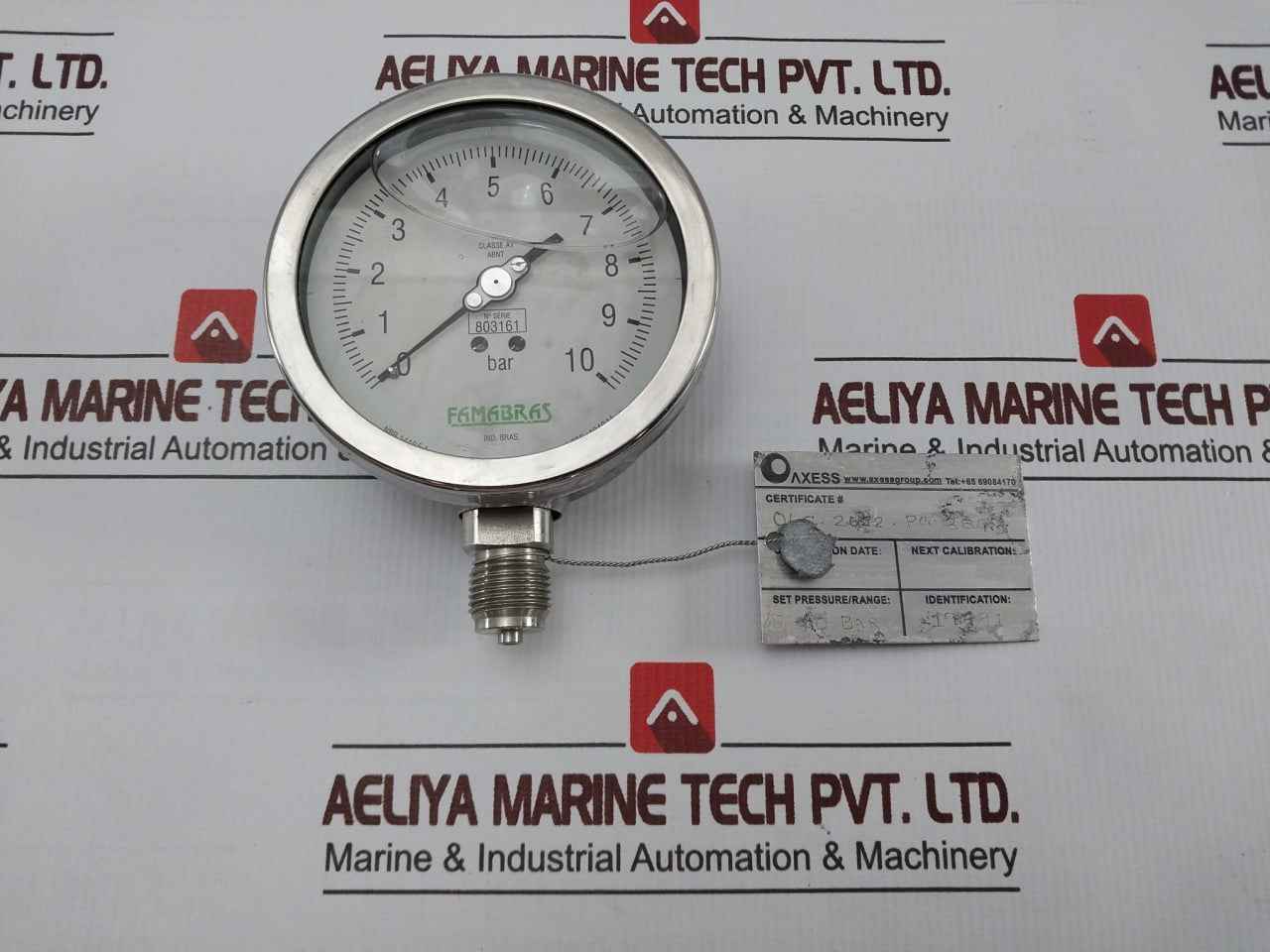 Famabras 14105-1 Pressure Gauge 0-10 Bar