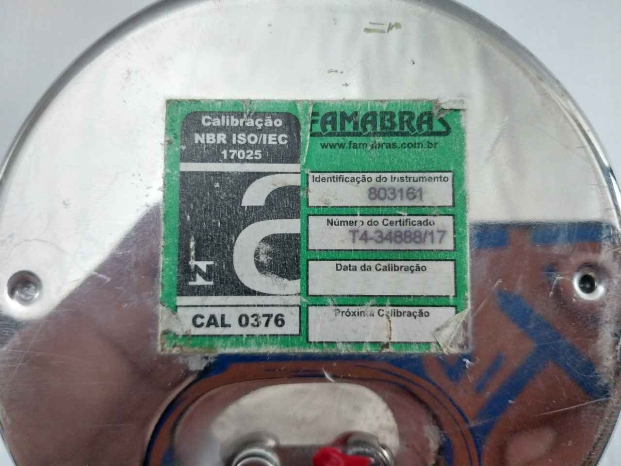 Famabras 14105-1 Pressure Gauge 0-10 Bar