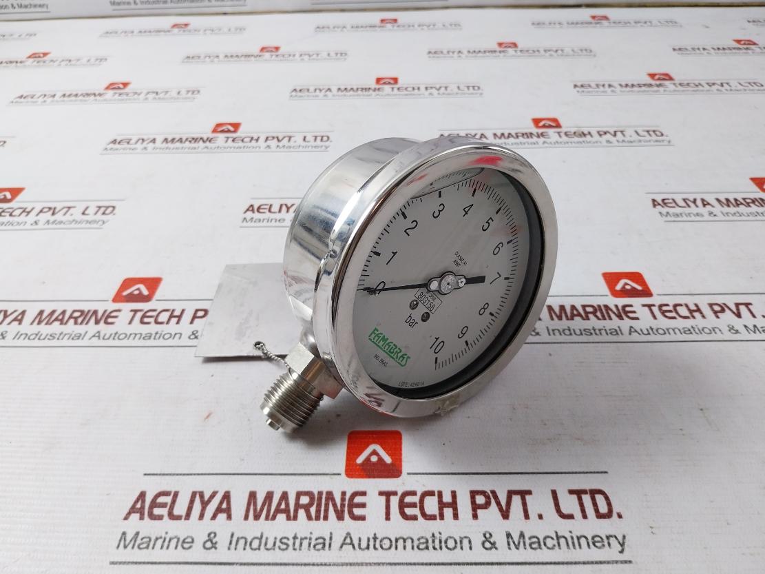 Famabras 14105-1 Pressure Gauge 0-10 Bar 232.50 4 Pol 1/2 Bsp