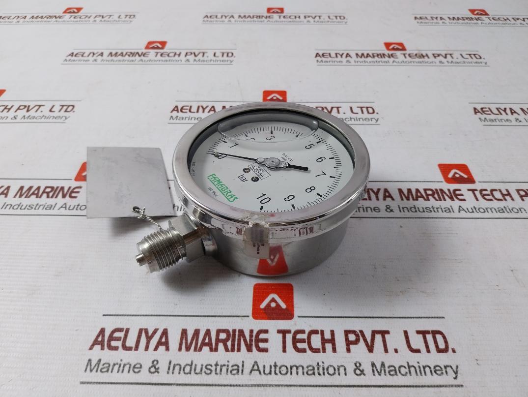 Famabras 14105-1 Pressure Gauge 0-10 Bar 232.50 4 Pol 1/2 Bsp