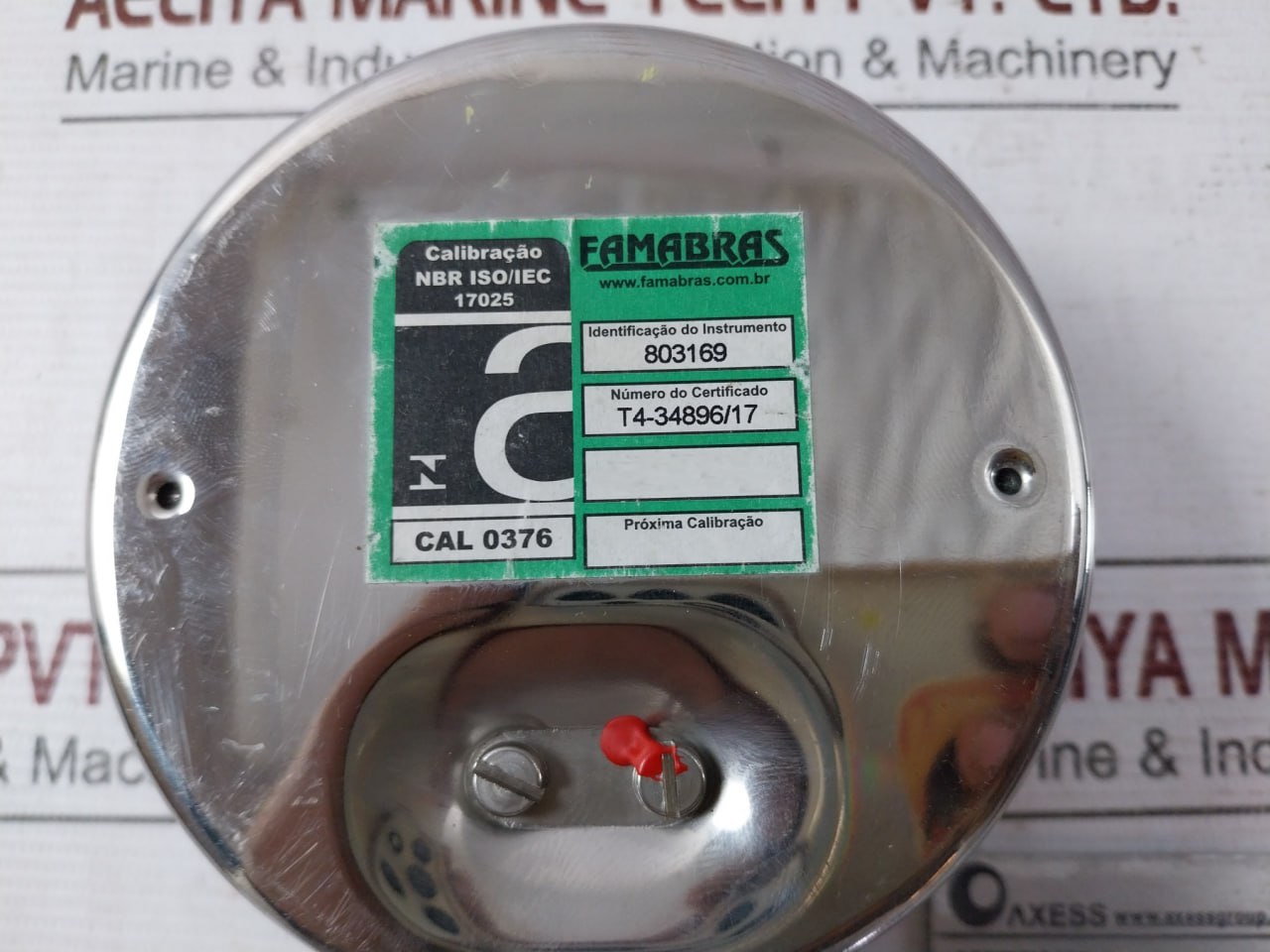 Famabras 14105-1 Pressure Gauge 0-10 Bar Class A1