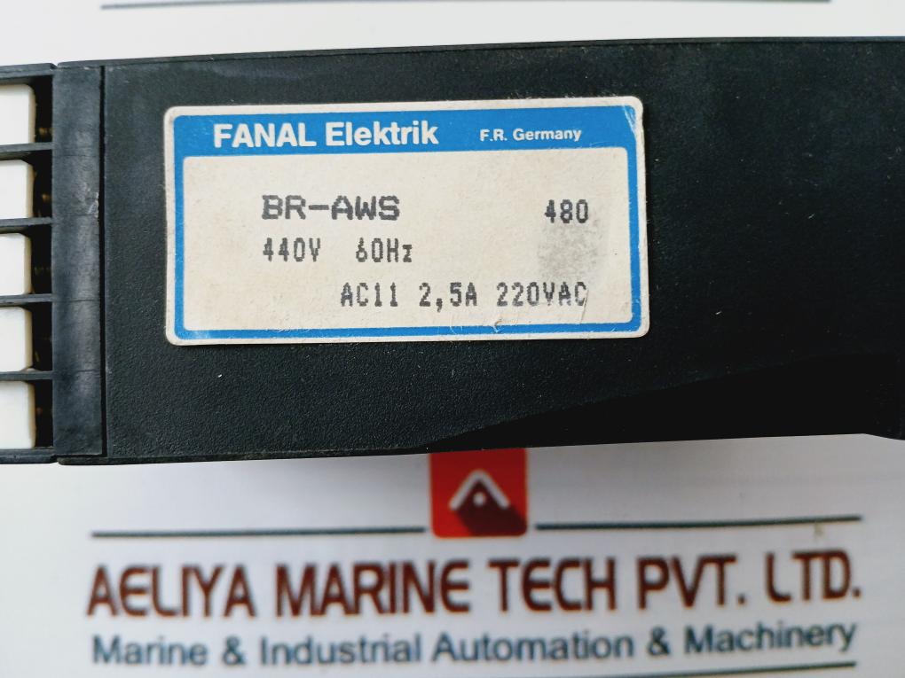 Fanal Elektrik Br-aws Phase Protection Relay 440V 60Hz