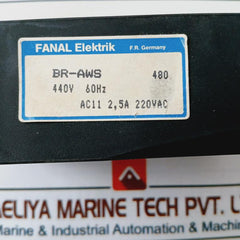Fanal Elektrik Br-aws Phase Protection Relay 440V 60Hz