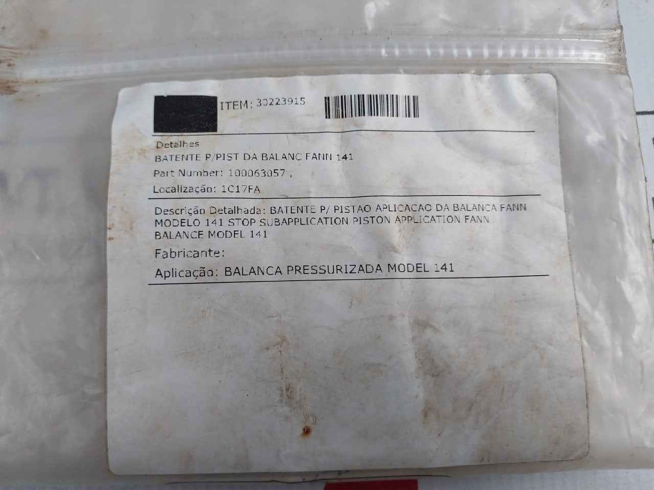 Fann Instrument 100063057 C Piston Plunger Brass