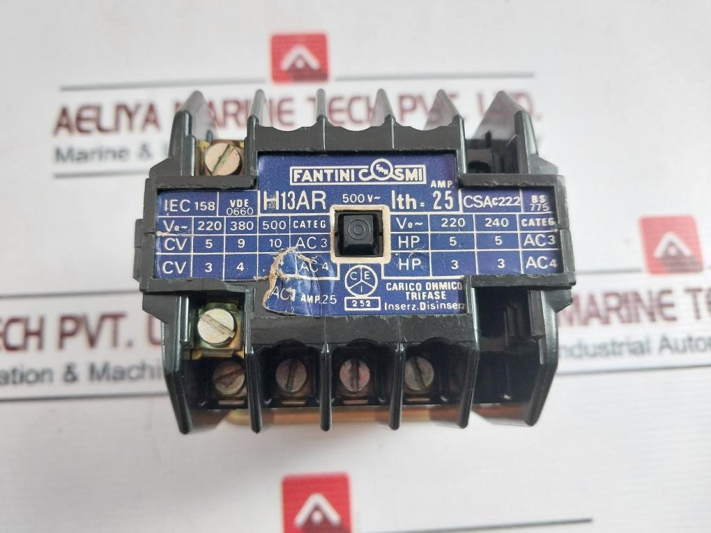 Fantini Cosmi H13Ar Three-pole Contactor 220V 50Hz 25 Amp